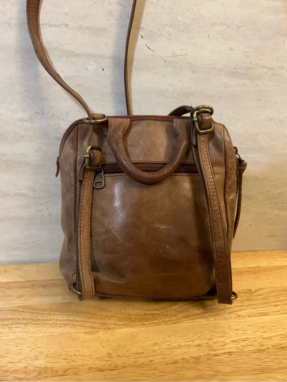 The Sak Loyola Leather Convertible Mini Backpack